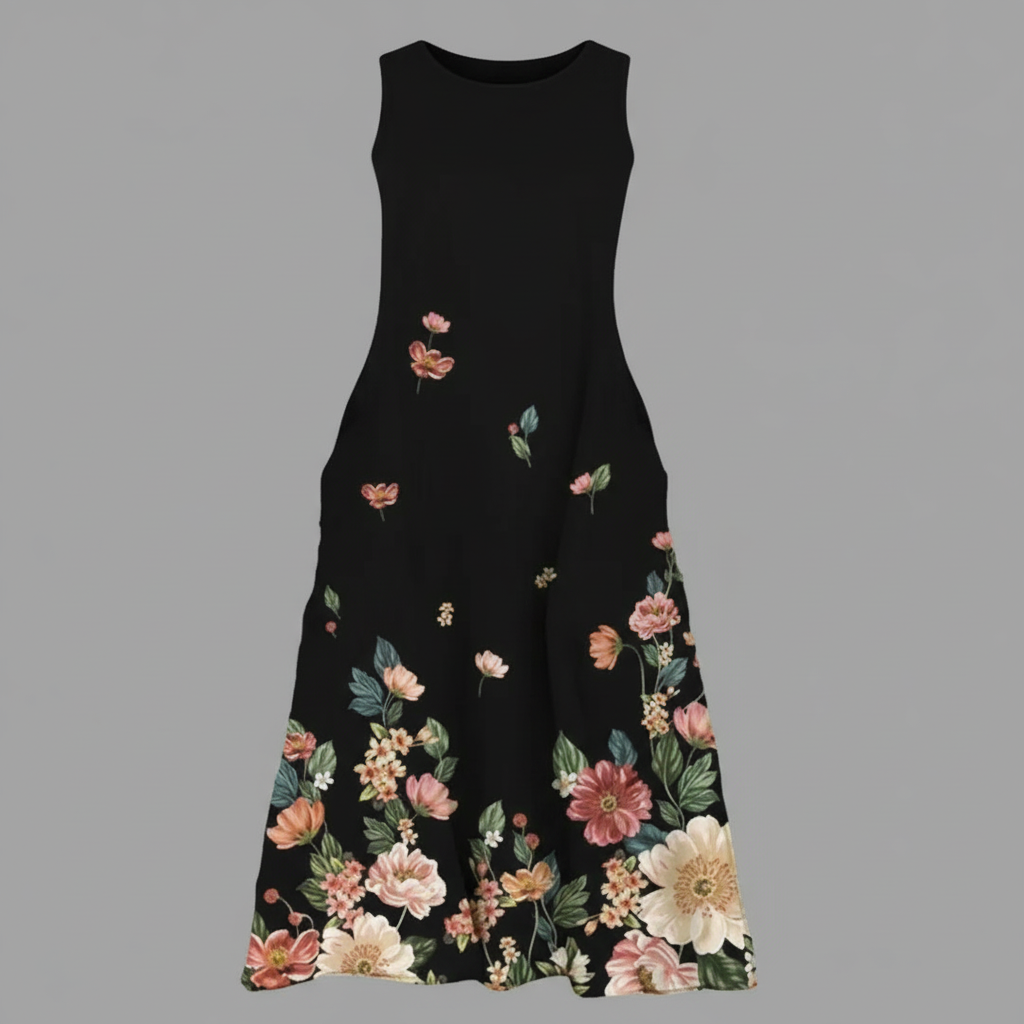 Floral A-Line Midi Dress | Women's Summer Dresses