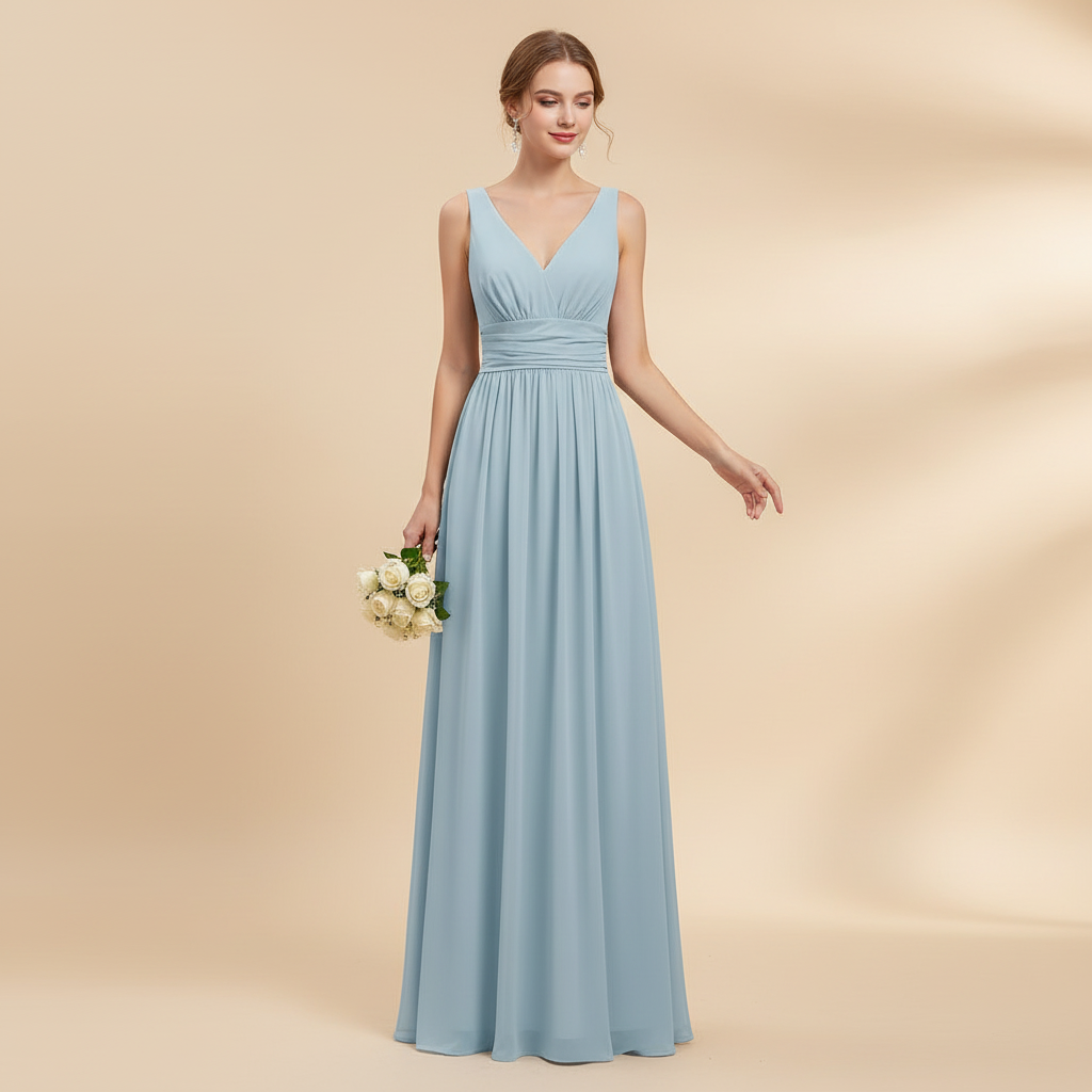 Elegant V-Neck Maxi Dress | Women's Summer Formal Dress