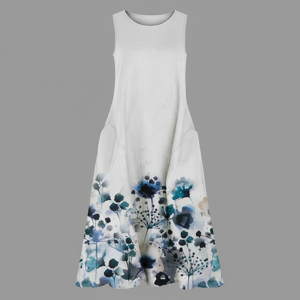 Floral A-Line Midi Dress | Women's Summer Dresses