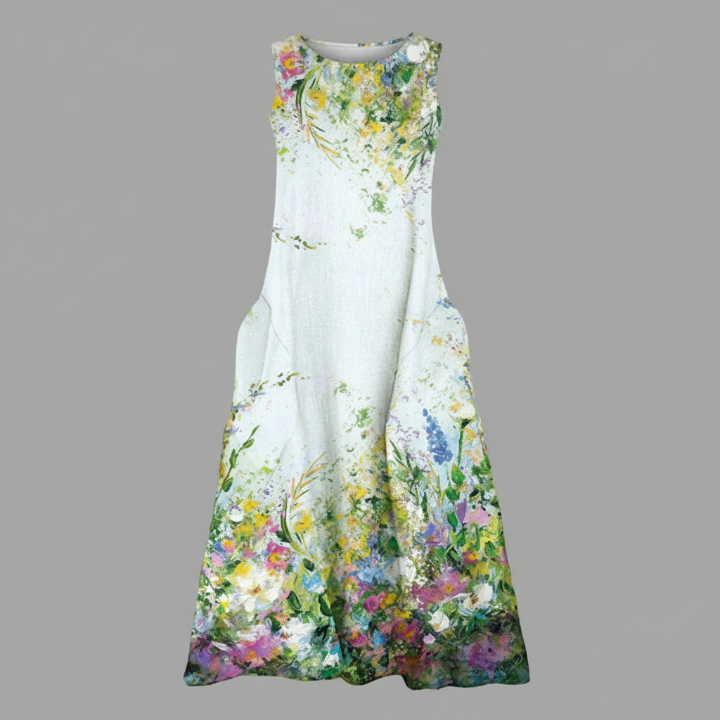 Floral A-Line Midi Dress | Women's Summer Dresses