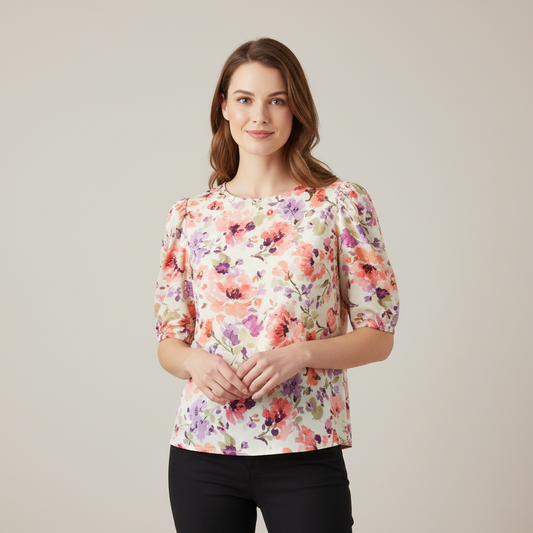 Vintage Floral Blouse | Women's Summer Tops for Women