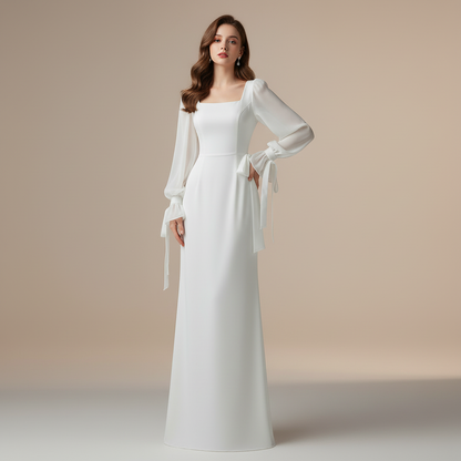Elegant Long Sleeve Maxi Dress | Perfect for Weddings