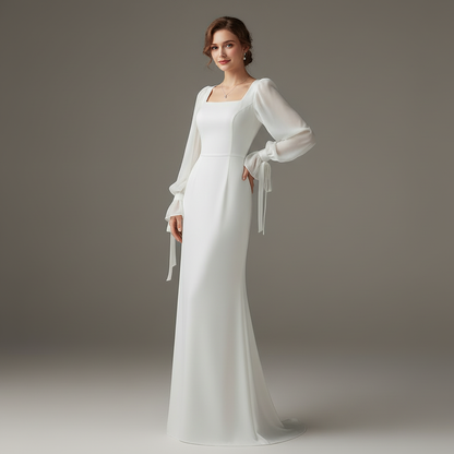 Elegant Long Sleeve Maxi Dress | Perfect for Weddings