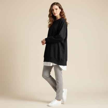 Women's Oversized Crew Neck Sweatshirt | Casual Sweatshirt