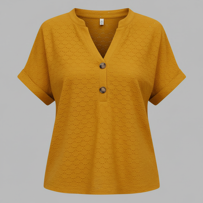 Women's V-Neck Top | Casual Short Sleeve Shirt