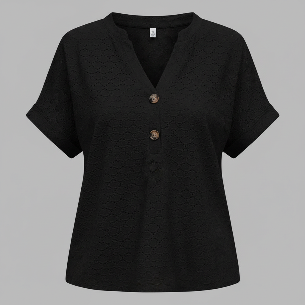 Women's V-Neck Top | Casual Short Sleeve Shirt