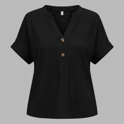 Women's V-Neck Top | Casual Short Sleeve Shirt