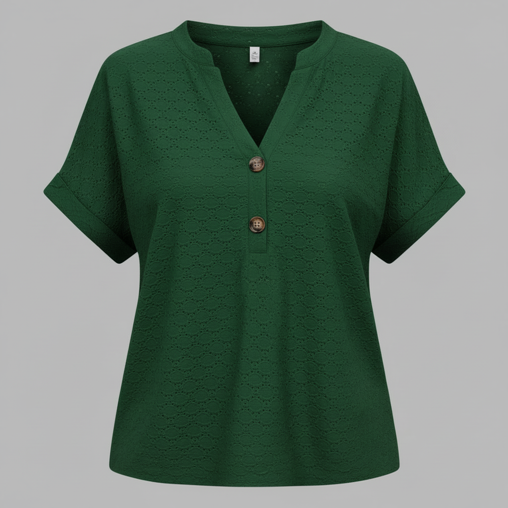 Women's V-Neck Top | Casual Short Sleeve Shirt