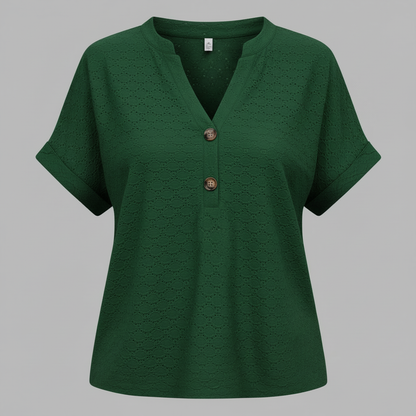 Women's V-Neck Top | Casual Short Sleeve Shirt