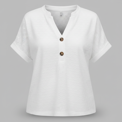 Women's V-Neck Top | Casual Short Sleeve Shirt